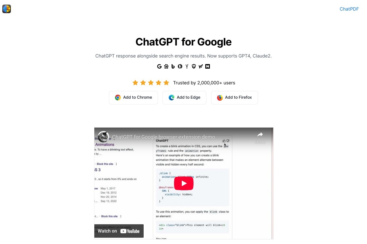 ChatGPT for Google
